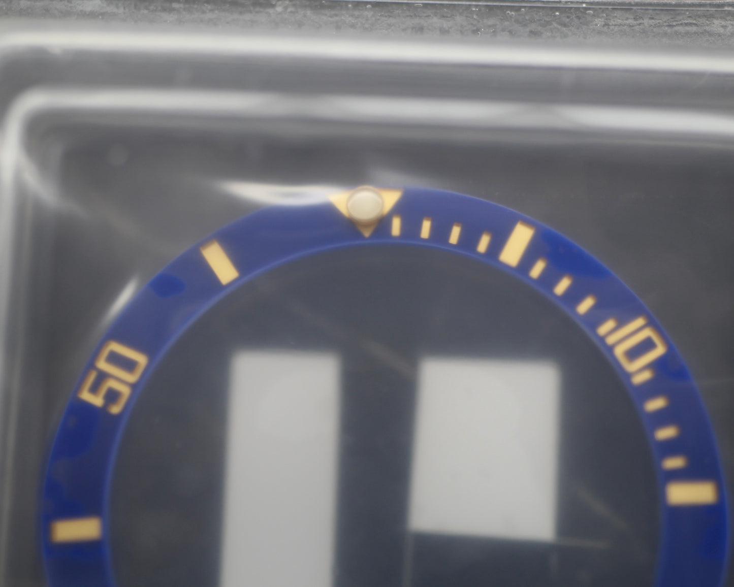 NEW Rolex 116618LB Submariner Date Inserto Ghiera Ceramica Blu Chromalight Dot In Blister