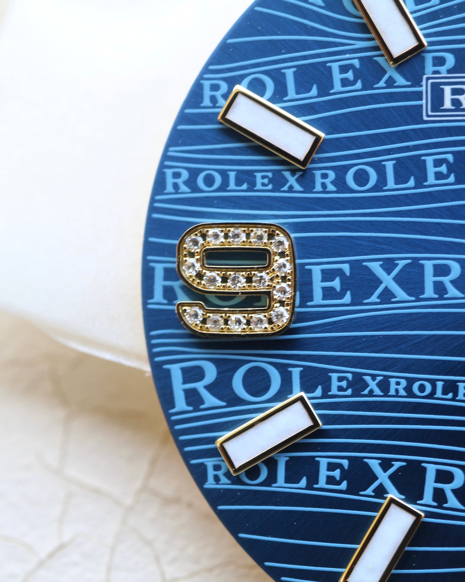 NEW Rolex 116203 116233 Special Datejust Quadrante Brillanti Blue “Waves” Diamond Dial